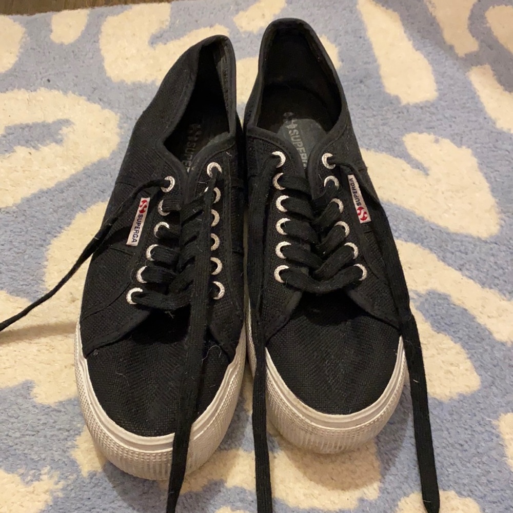 Platform Superga sneakers - black